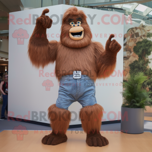 Brown Sasquatch mascotte...