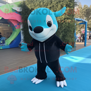 Cyan Killer Whale mascotte...