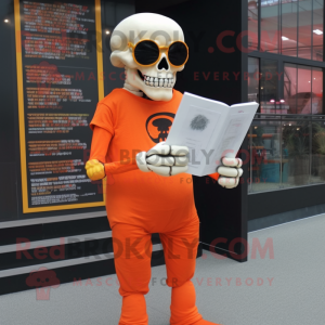 Orange Skull mascotte...