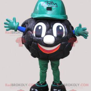 Mascota de hombre de alquitrán negro trabajador - Redbrokoly.com
