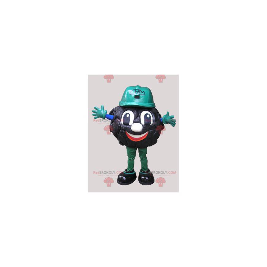 Mascota de hombre de alquitrán negro trabajador - Redbrokoly.com Mascota de hombre de alquitrán negro trabajador - Redbrokoly.com