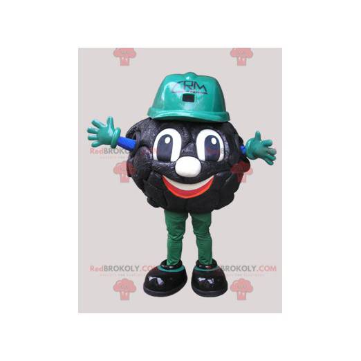 Mascotte de bonhomme noir de goudron d'ouvrier - Redbrokoly.com