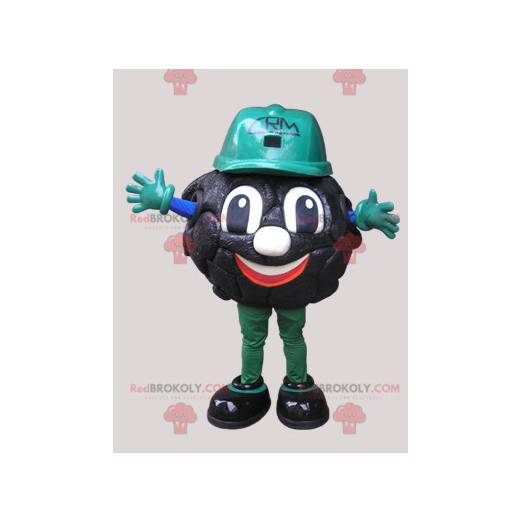 Worker black tar man mascot - Redbrokoly.com