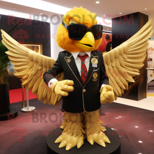 Gold Eagle maskot drakt...