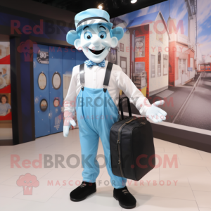 Cyan Mime mascotte kostuum...