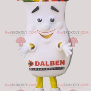 Mascot gigantisk handlepose hvit og morsom - Redbrokoly.com