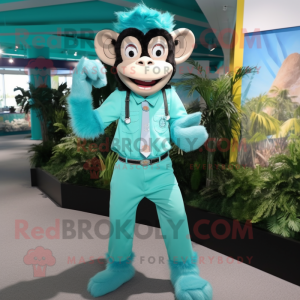 Turquoise Monkey mascotte...