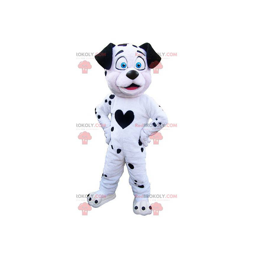 Mascotte cane bianco e nero. Mascotte dalmata - Redbrokoly.com