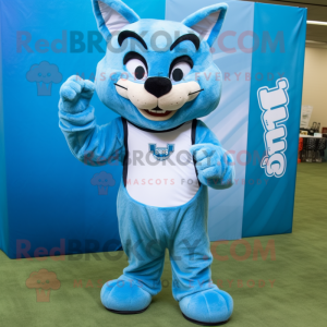 Sky Blue Bobcat mascotte...