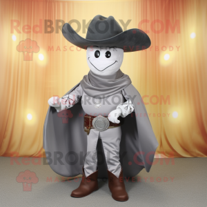 Grauer Cowboy Maskottchen...