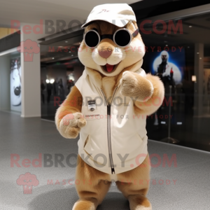 Beige egern maskot kostume...