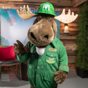 Green Moose mascotte...