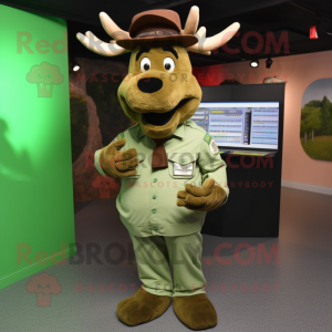 Green Moose mascotte...