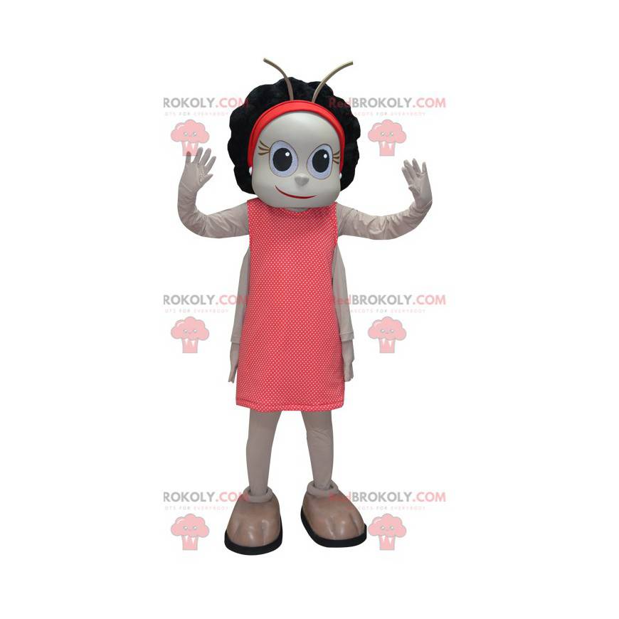 Mascotte d'insecte de coccinelle coquette et féminine -