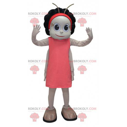 Coquete e mascote inseto feminino joaninha - Redbrokoly.com