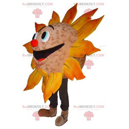 Mascotte de soleil géant très souriant - Redbrokoly.com