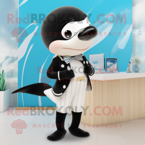 Cream Killer Whale mascotte...