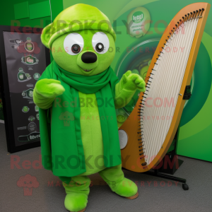 Lime Green Celtic Harp...