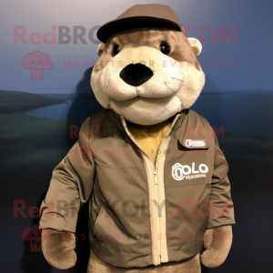 Beige Otter mascotte...