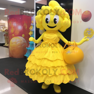 Yellow Candy Box maskot...