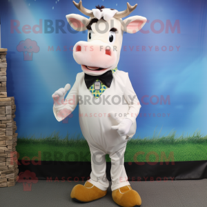 White Jersey Cow mascotte...