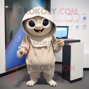 Beige Computer maskot...