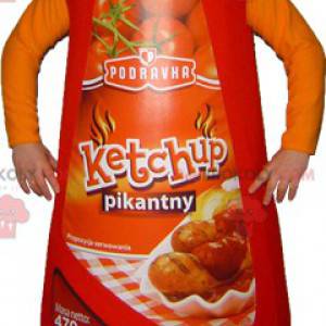 Giant red ketchup bottle mascot - Redbrokoly.com