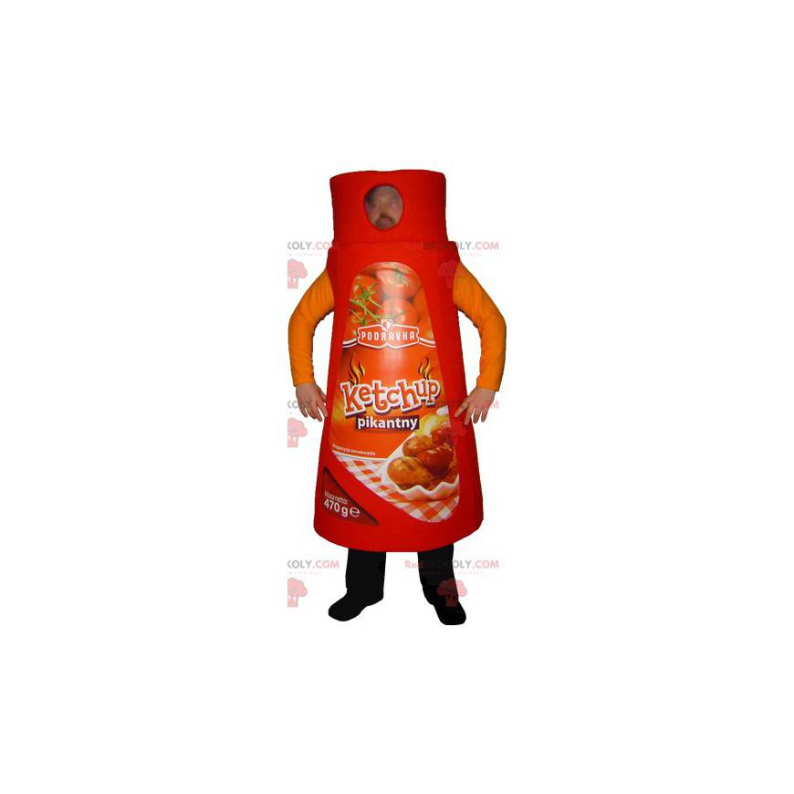 Mascotte de bouteille de ketchup rouge géante - Redbrokoly.com