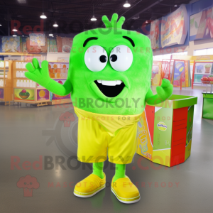 Postava maskota Lime Green...
