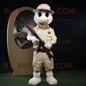 Cream Sniper maskot kostym...