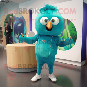 Turquoise Kiwi mascotte...