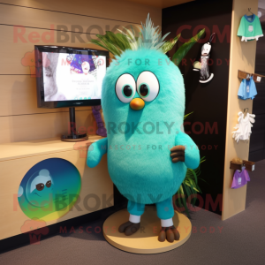 Turquoise Kiwi mascotte...