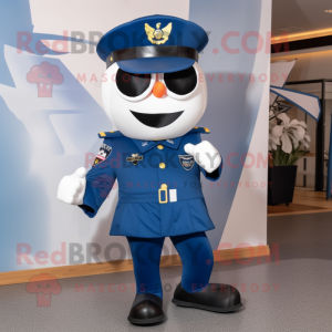 Navy Air Force Soldier mascot costume character dressed with a Leggings and Bow ties