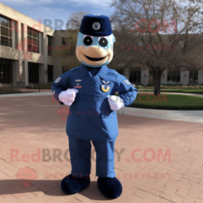 Navy Air Force Soldier mascot costume character dressed with a Leggings and Bow ties