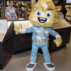 Gold Ice mascotte kostuum...