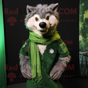 Green Wolf mascotte kostuum...