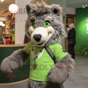 Green Wolf mascotte kostuum...