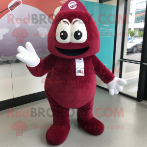 Maroon Ice maskot drakt...