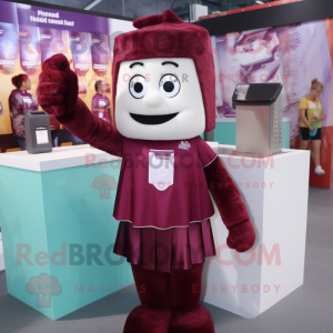 Maroon Ice maskot kostume...