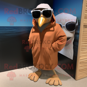 Brown Gull maskot kostym...