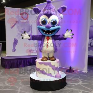 Fioletowy tort weselny w...