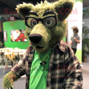 Skoggrønn hyene maskot...