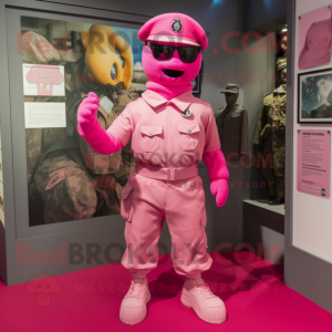 Roze Para Commando mascotte...