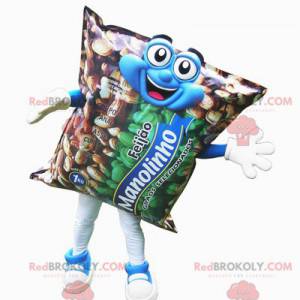 Giant bag of peanuts mascot. Appetizer mascot - Redbrokoly.com