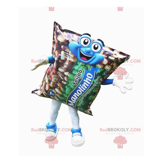 Giant bag of peanuts mascot. Appetizer mascot - Redbrokoly.com