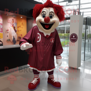 Maroon Evil Clown mascotte...