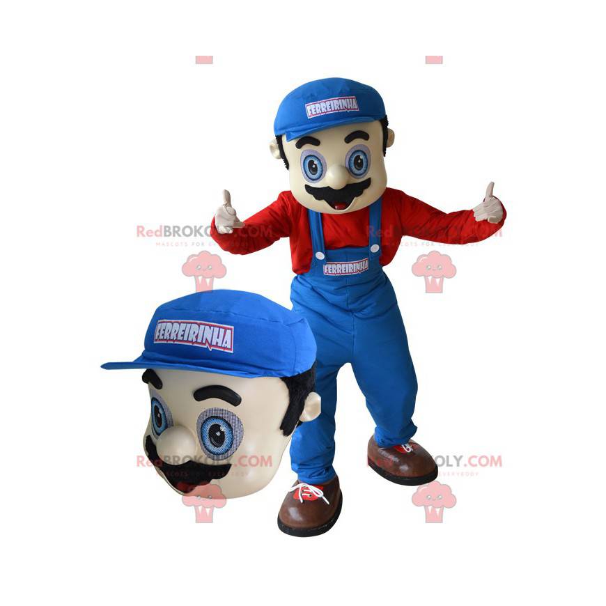 Garage blikkenslager maskot. Mario maskot - Redbrokoly.com