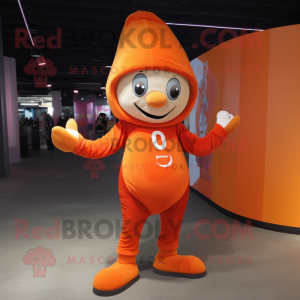 Orange akrobat maskot...