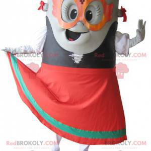 Grijze vuilnisbak mascotte - Redbrokoly.com