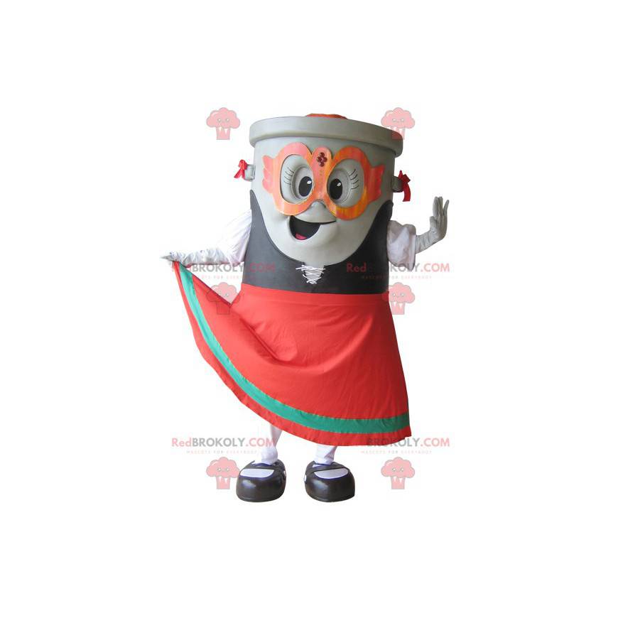 Graues Müllcontainer-Müllmaskottchen - Redbrokoly.com